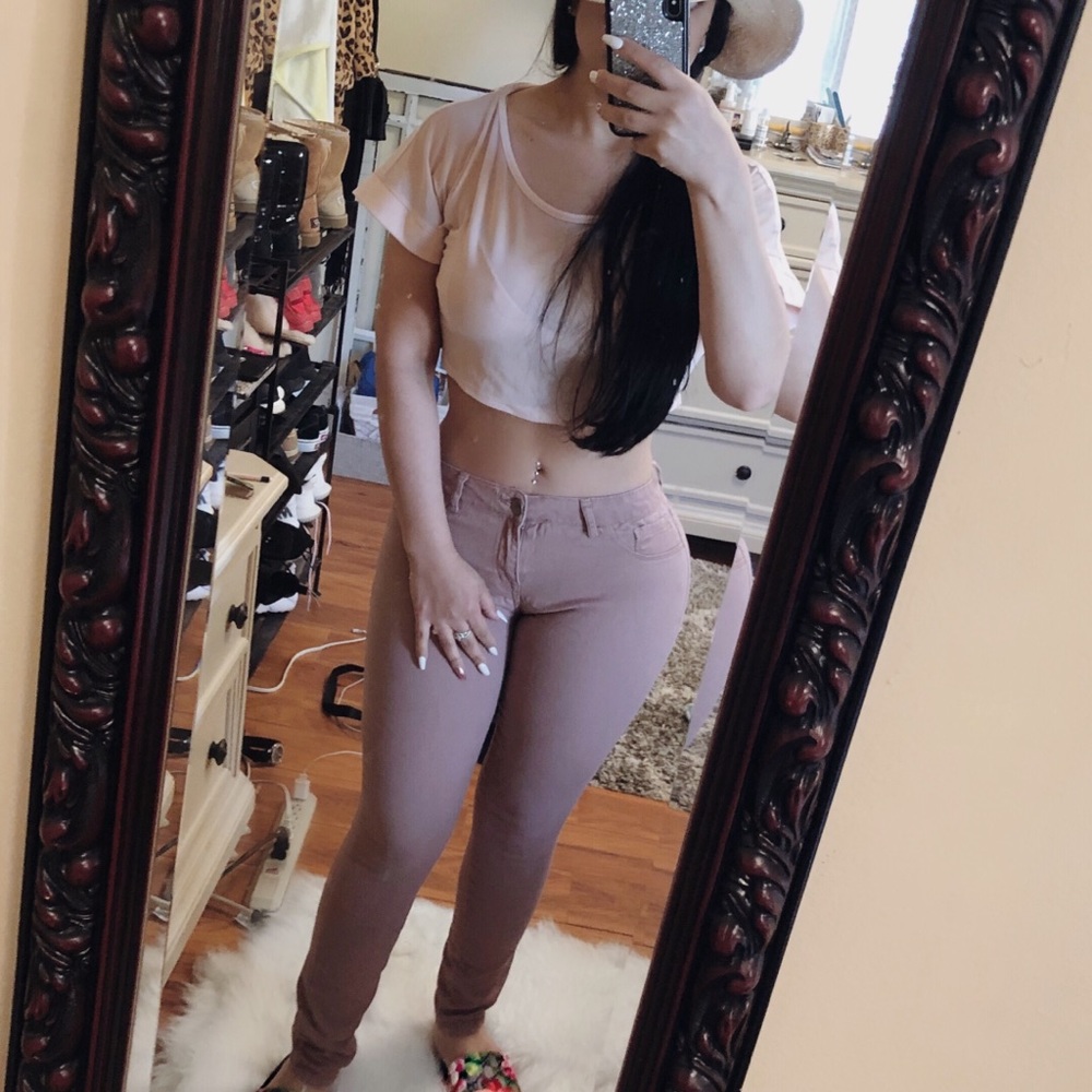 Refuge Dusty Pink Jeans, size 6